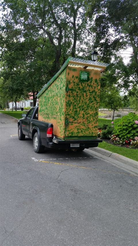 Shed on truck