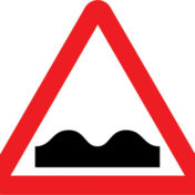 UK Uneven road sign