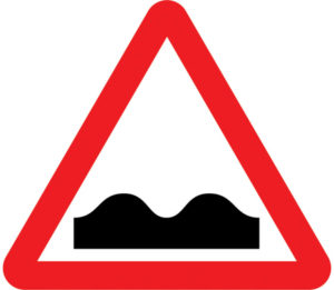UK Uneven road sign